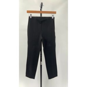 Quince Womens Ultra-Stretch Ponte Pintuck Ankle Pants Black S